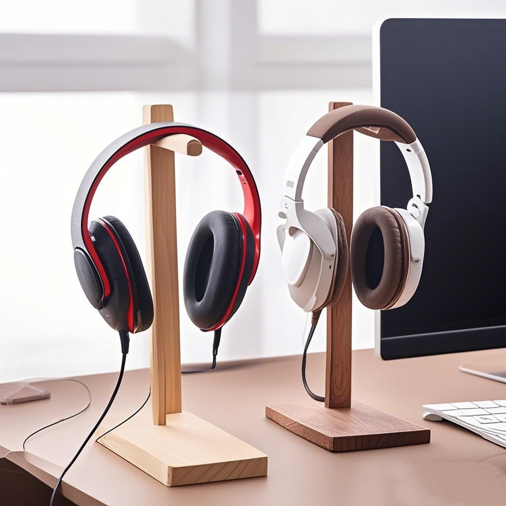 Gaming Console Room - Wood Headphone Stand Earphone Display Rack