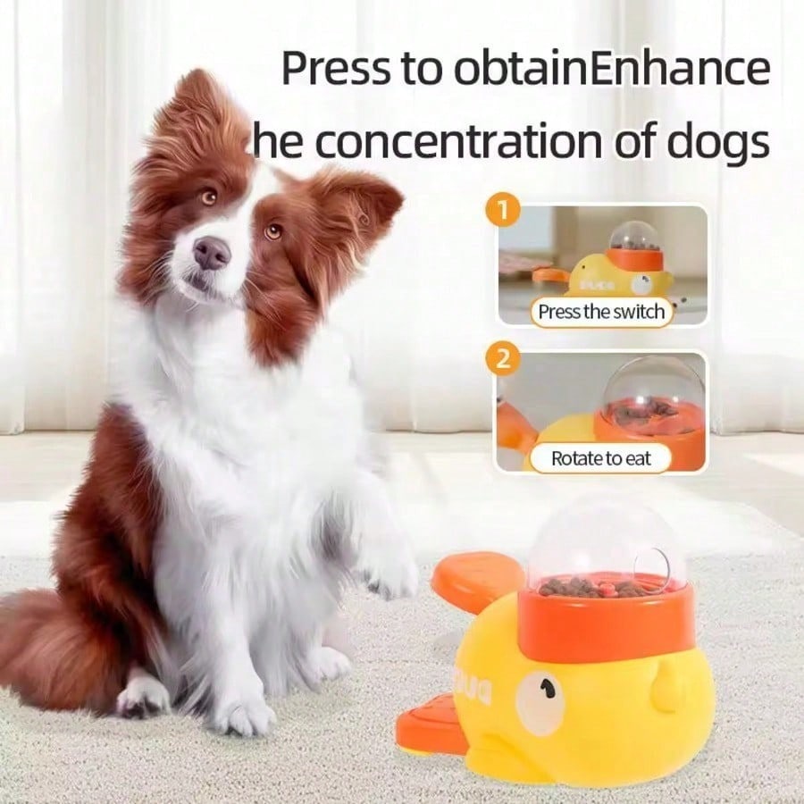 Gaming Console Station - Interactive Duck Shaped Pet Feeding Toy,