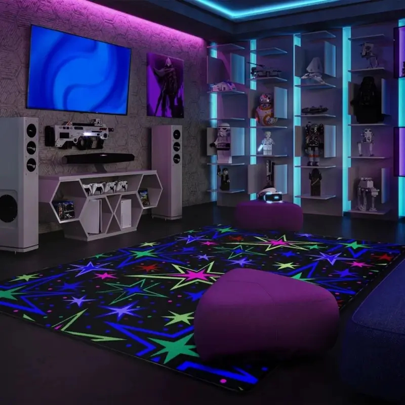 VIKAMA Gaming Star Area Rug Bl - огляд і ціна Gaming Console Room