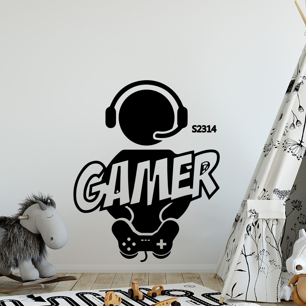 1pc Gamer Wall Art Decal For K - огляд і ціна Gaming Console Room