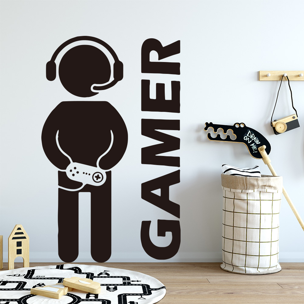 1pc Gamer Wall Art Decal For K - огляд і ціна Gaming Console Room